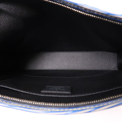 Louis Vuitton Epi Poche Toilette Blue Business Bag Clutch Bag M 54654
