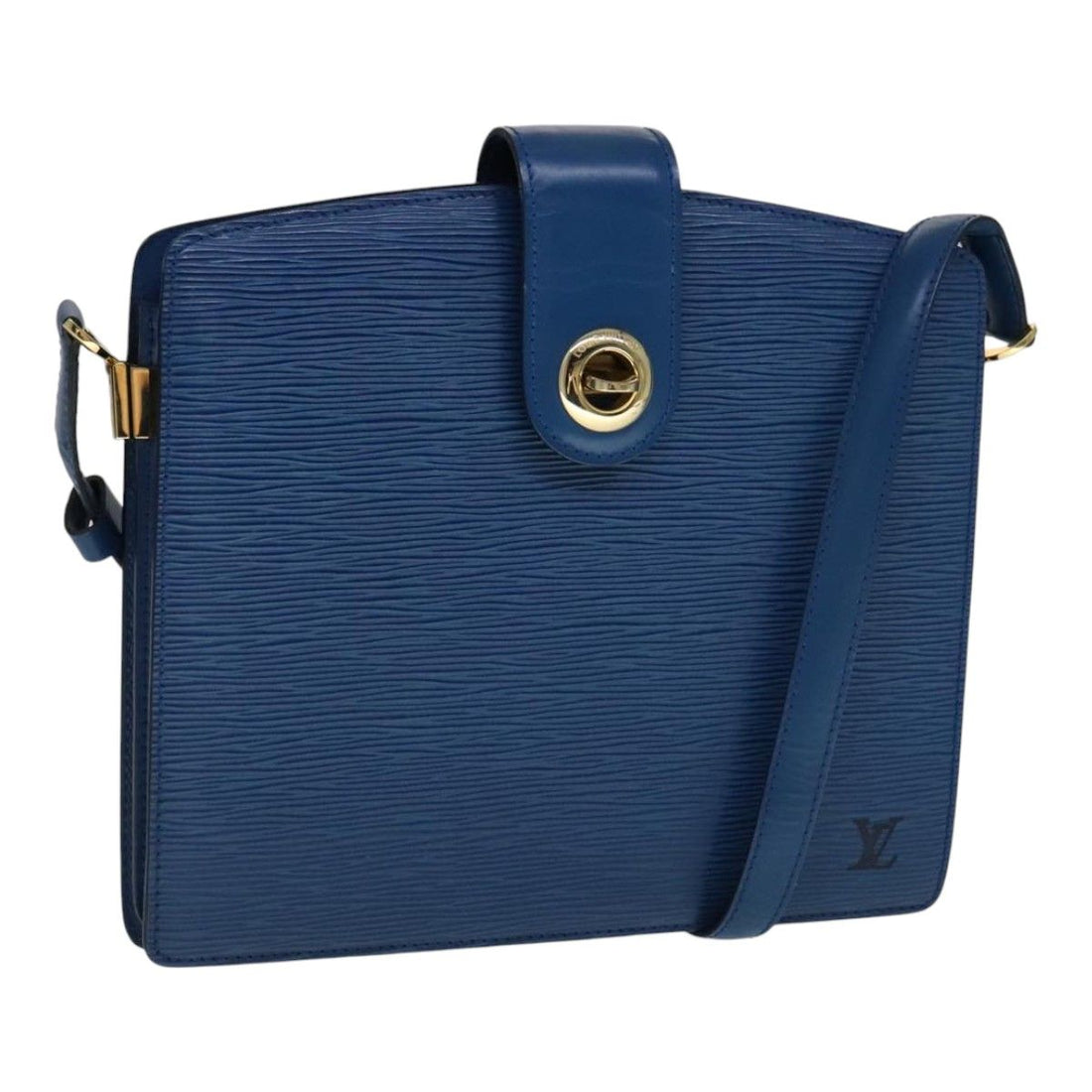 Louis Vuitton Epi Capuchin Shoulder Bag Blue M 52345 Lv Auth