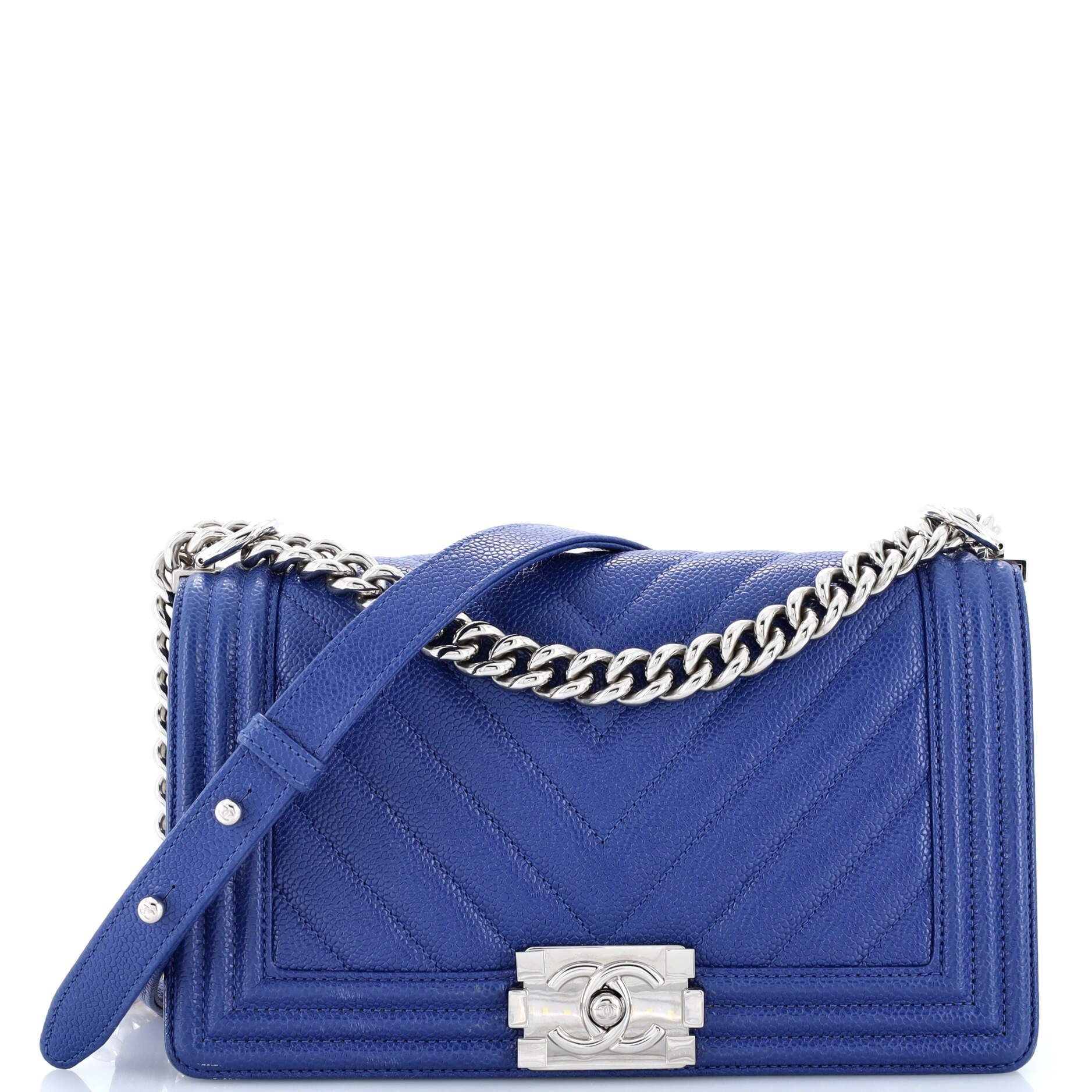 Chanel Boy Flap Bag Chevron Lambskin New Medium