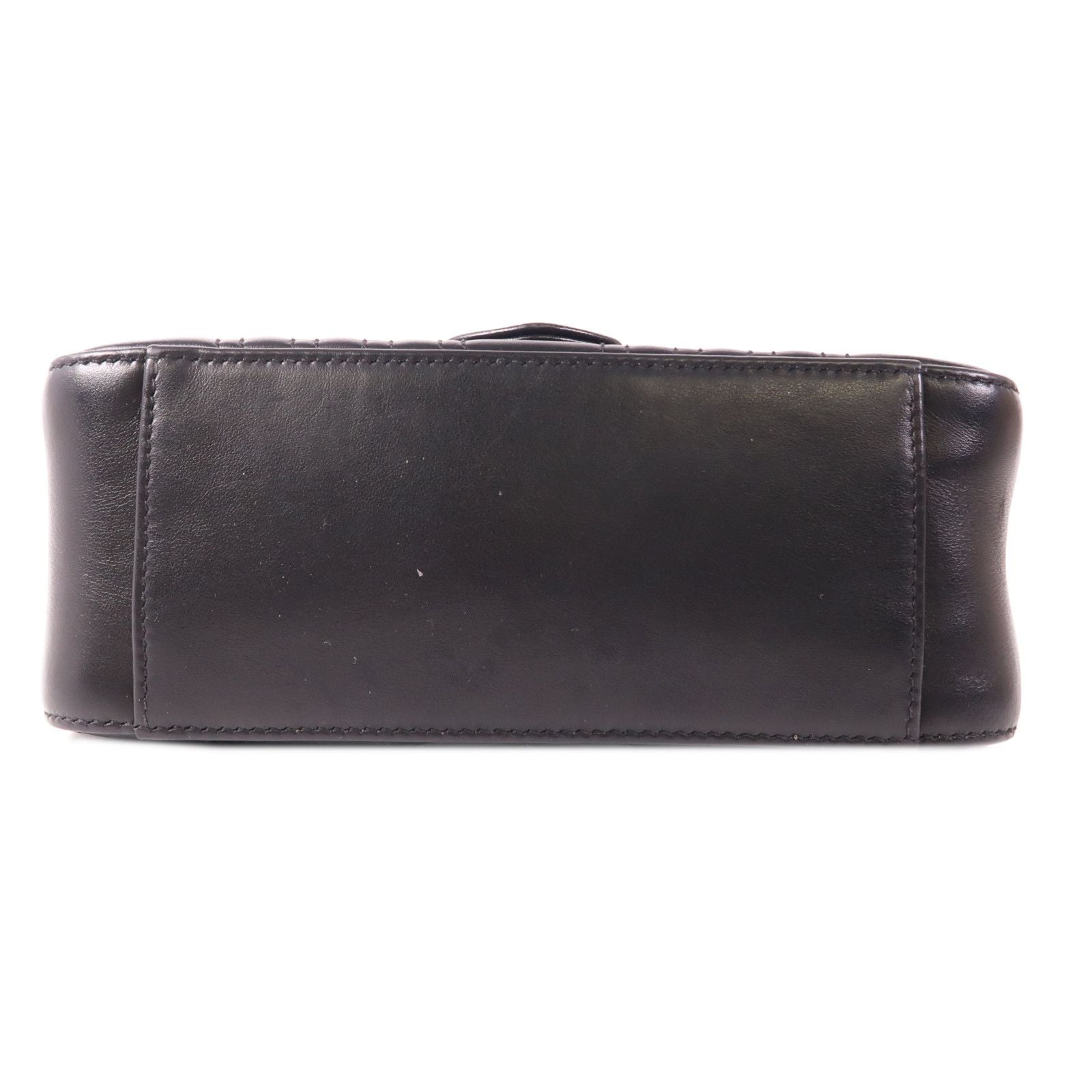 Gucci Sheepskin Leather Gg Marmont Hand-turned Shoulder And Back Bag 2way Shoulder Bag Black Lambskin (sheep Leat