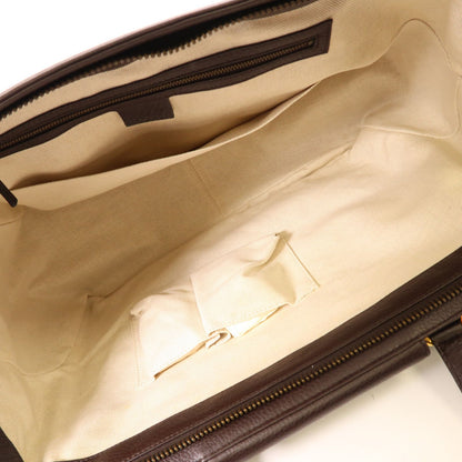 Gucci Canvas/leather Double G Boston Bag Kinsenhajitonbao/hand-turned Bag Palm Color Boston Bag Brown Canvas 2