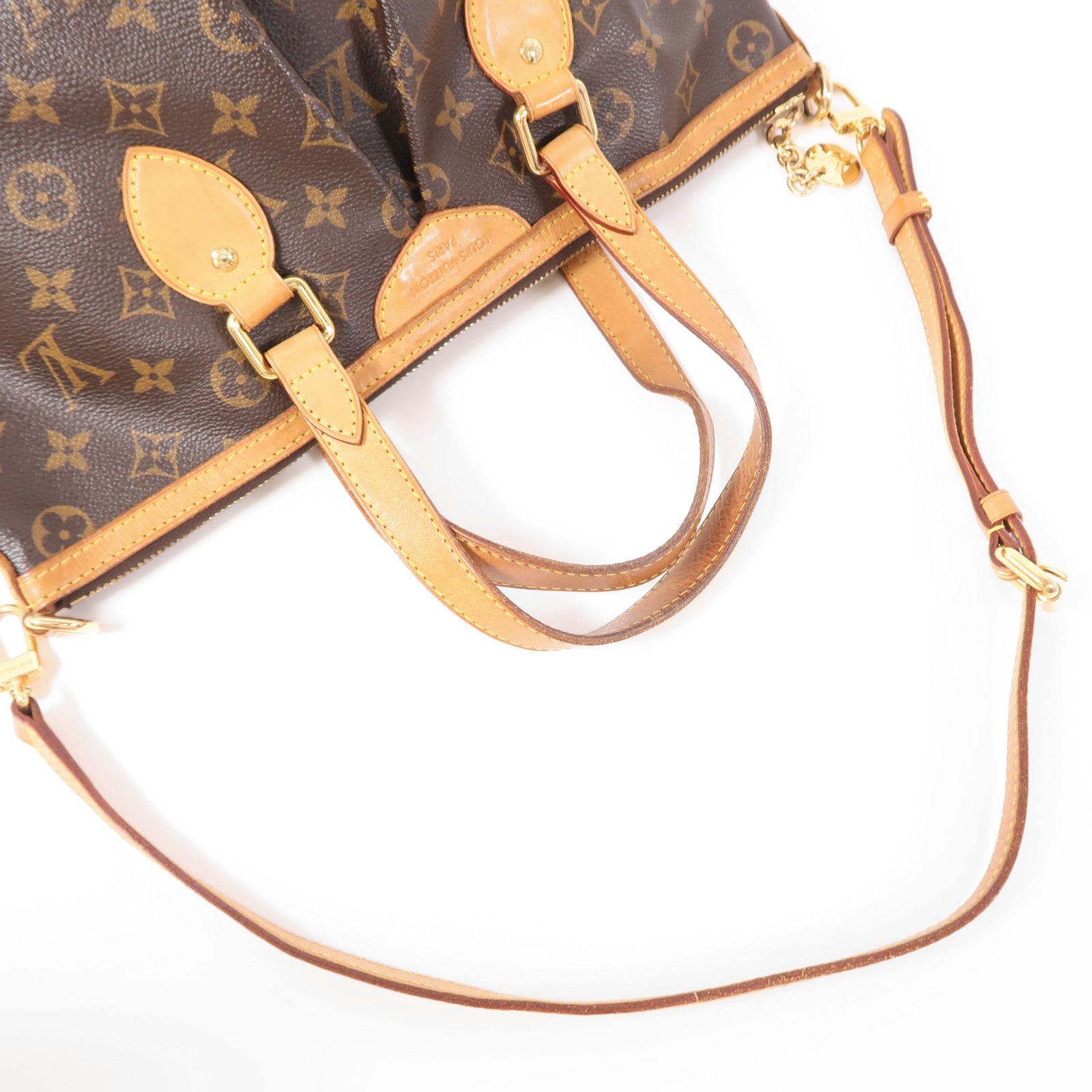 Louis Vuitton Monogram Palermo Pm Gold Hand-handed Bag For Shoulders And Backs Brown 2way Shoulder Bag M 40145