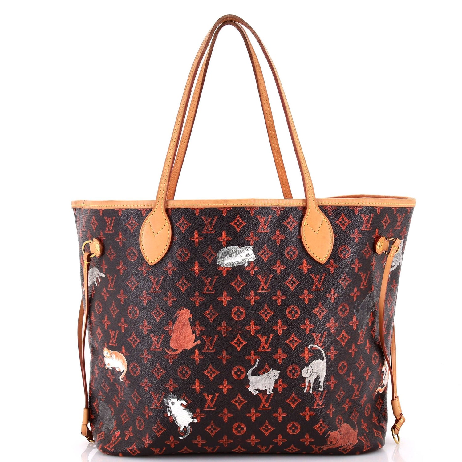 Louis Vuitton Neverfull Nm Tote Limited Edition Grace Coddington Catogram Canvas Mm