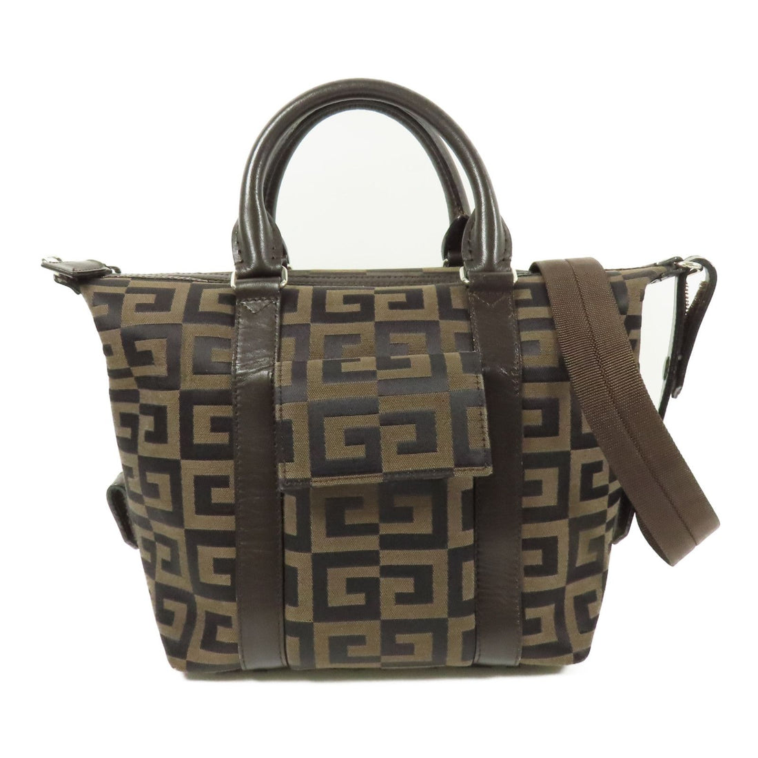 Givenchy Canvas Shoulder Bag Hand-turn Shoulder Bag 2way Shoulder Bag Brown Canvas
