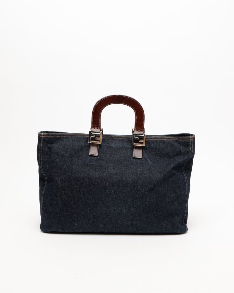 Fendi FF Denim Handbag
