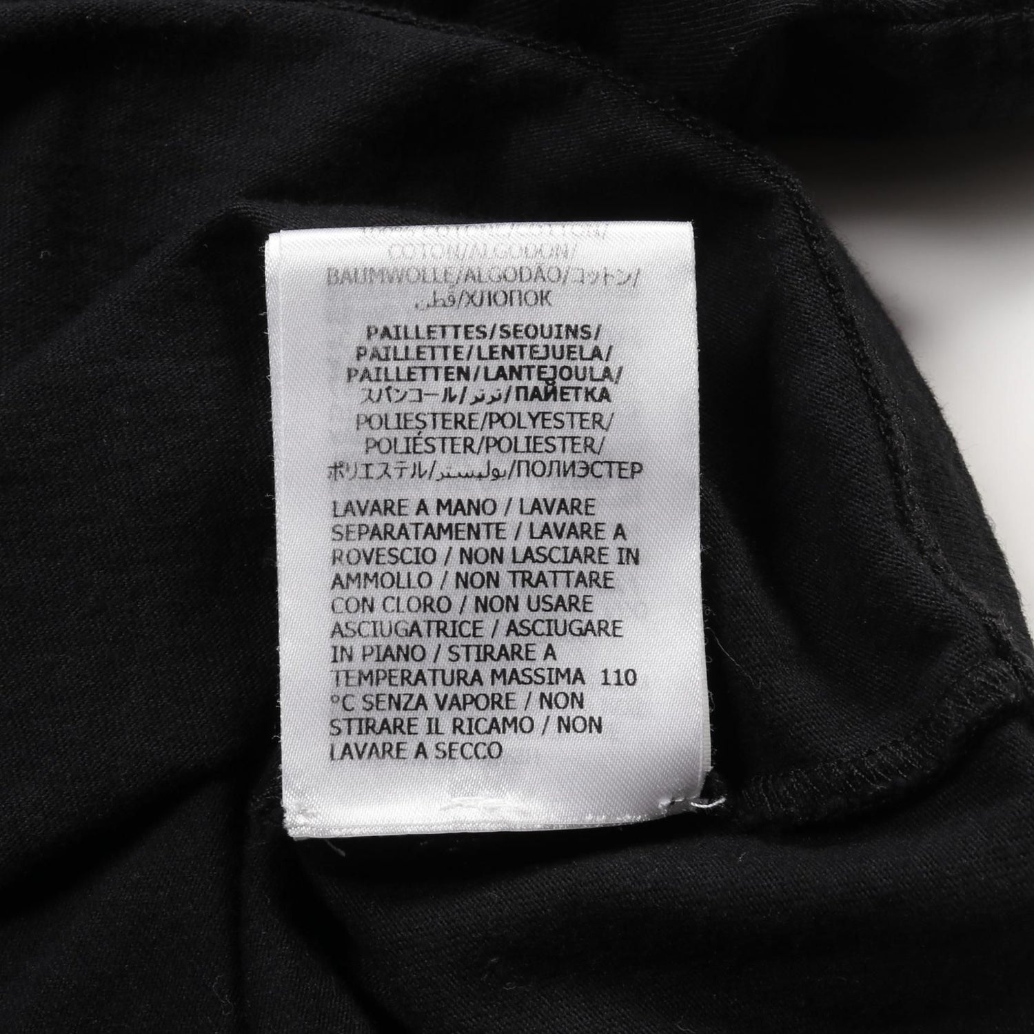 Gucci T-shirt Cotton Tops Black Multicolor Logo Xs