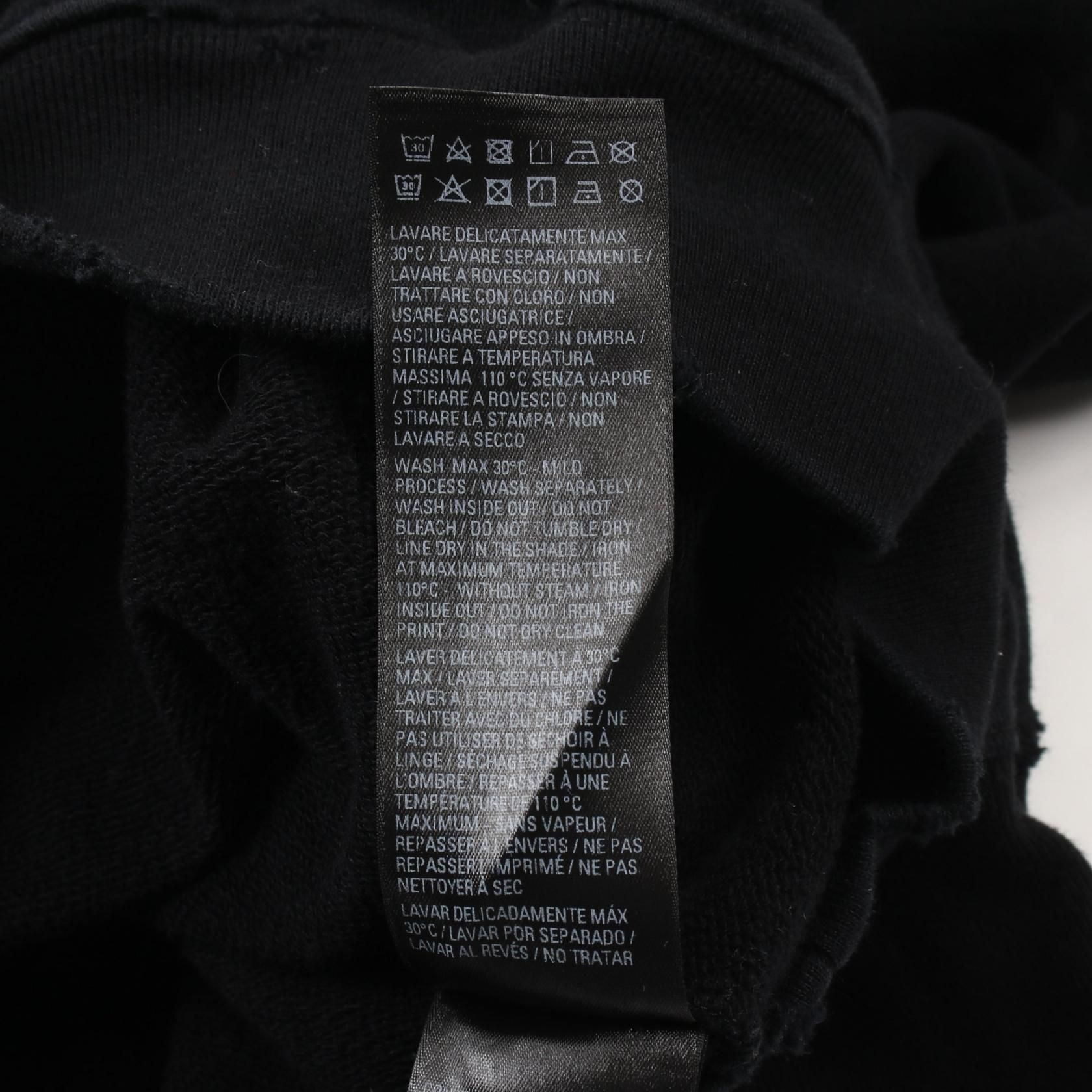 Balenciaga Hand-drawn Bb Icon Hoodie Xs 620973 Cotton Black Mens