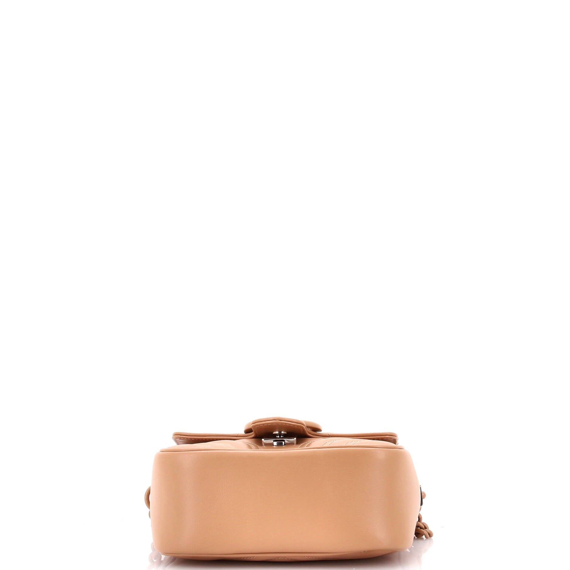 Gucci GG Marmont Convertible Flap Shoulder Bag Matelasse Leather Mini