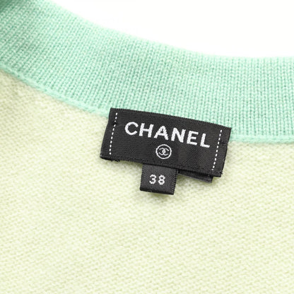 Chanel Green Coco Mark Button Cardigan Cashmere P 75050k 10747
