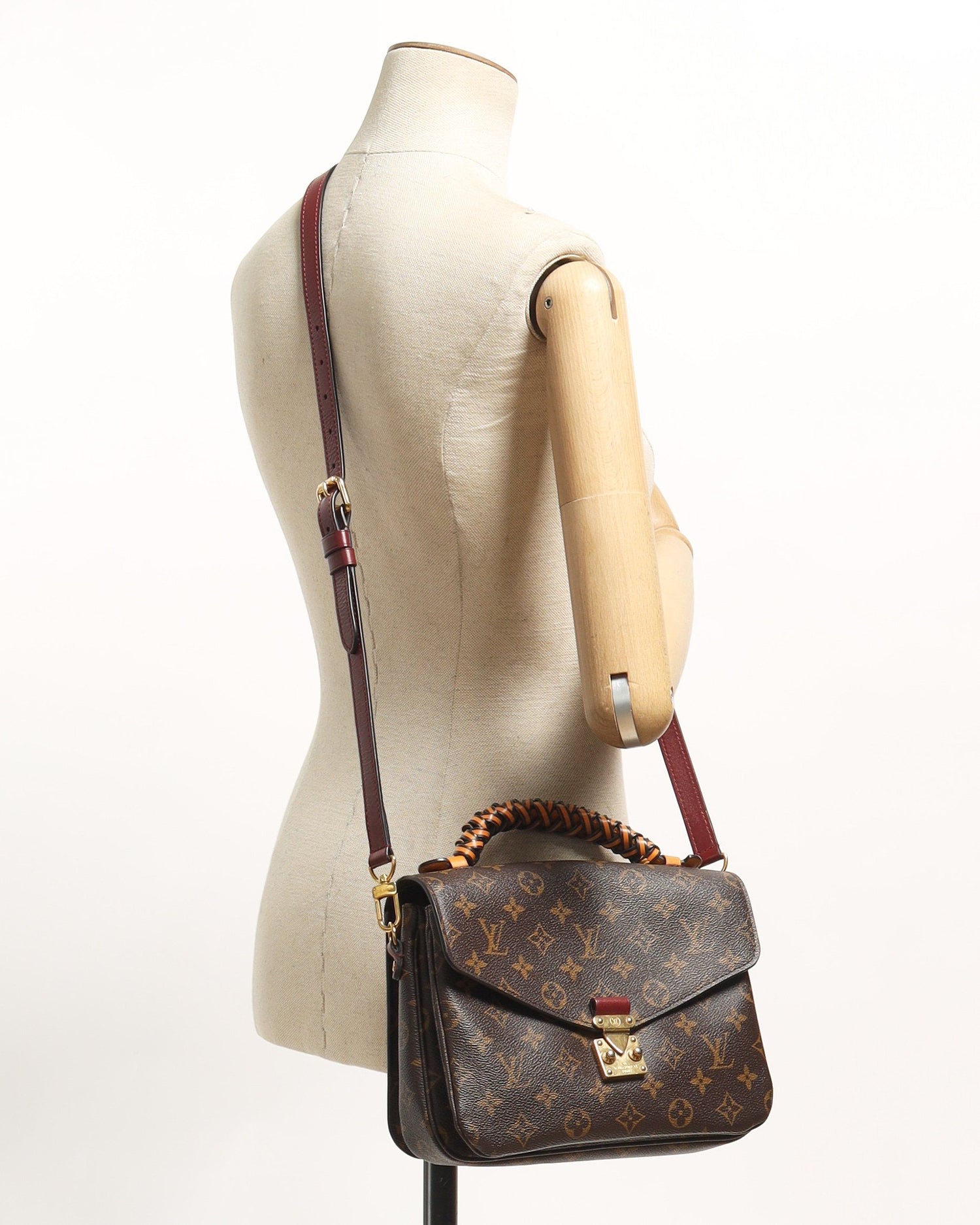 Louis Vuitton Braided Monogram Pochette Metis Bag