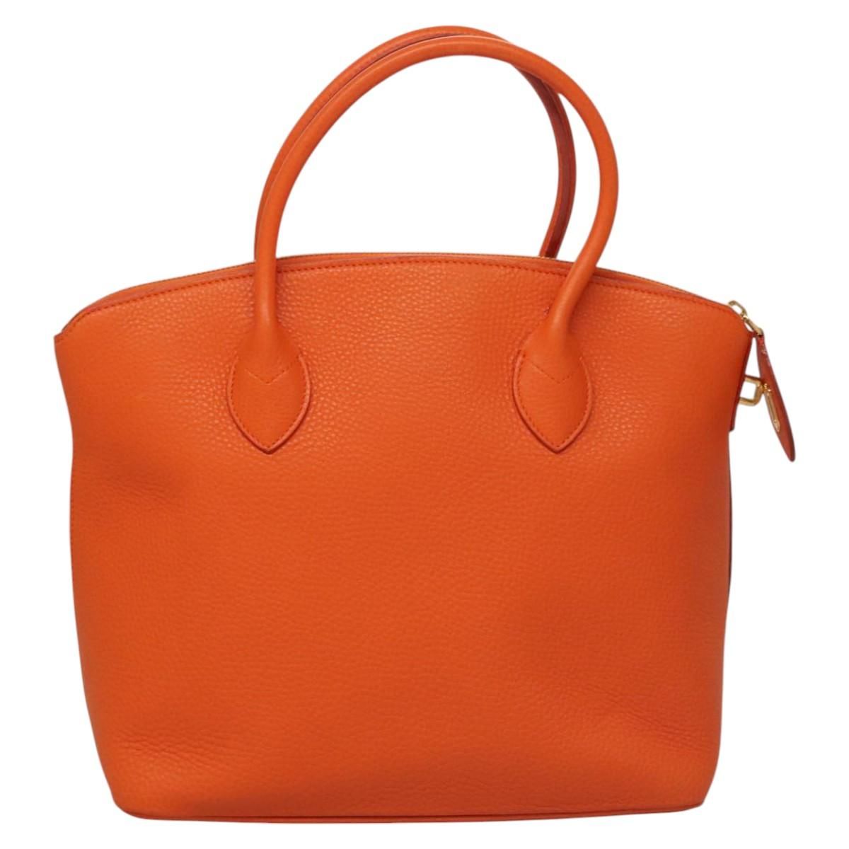 Louis Vuitton Suhari Lockit Pm Hand Bag Taurillon Leather Orange Lv Auth