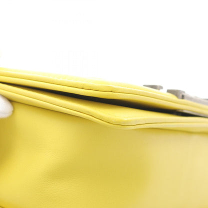Chanel Yellow Boy Small Chevron V Stitch Shoulder Bag Lambskin (sheep Leather) A 67085