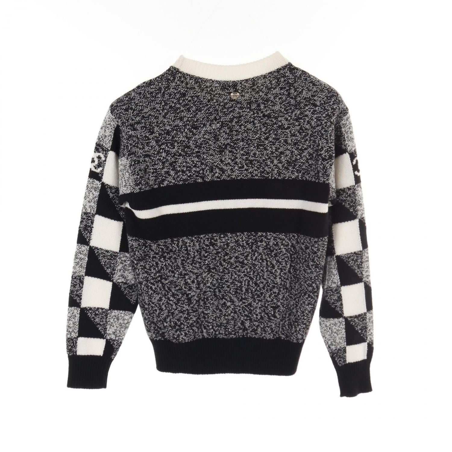 Chanel Black White No.5 Knit Cashmere P 73214