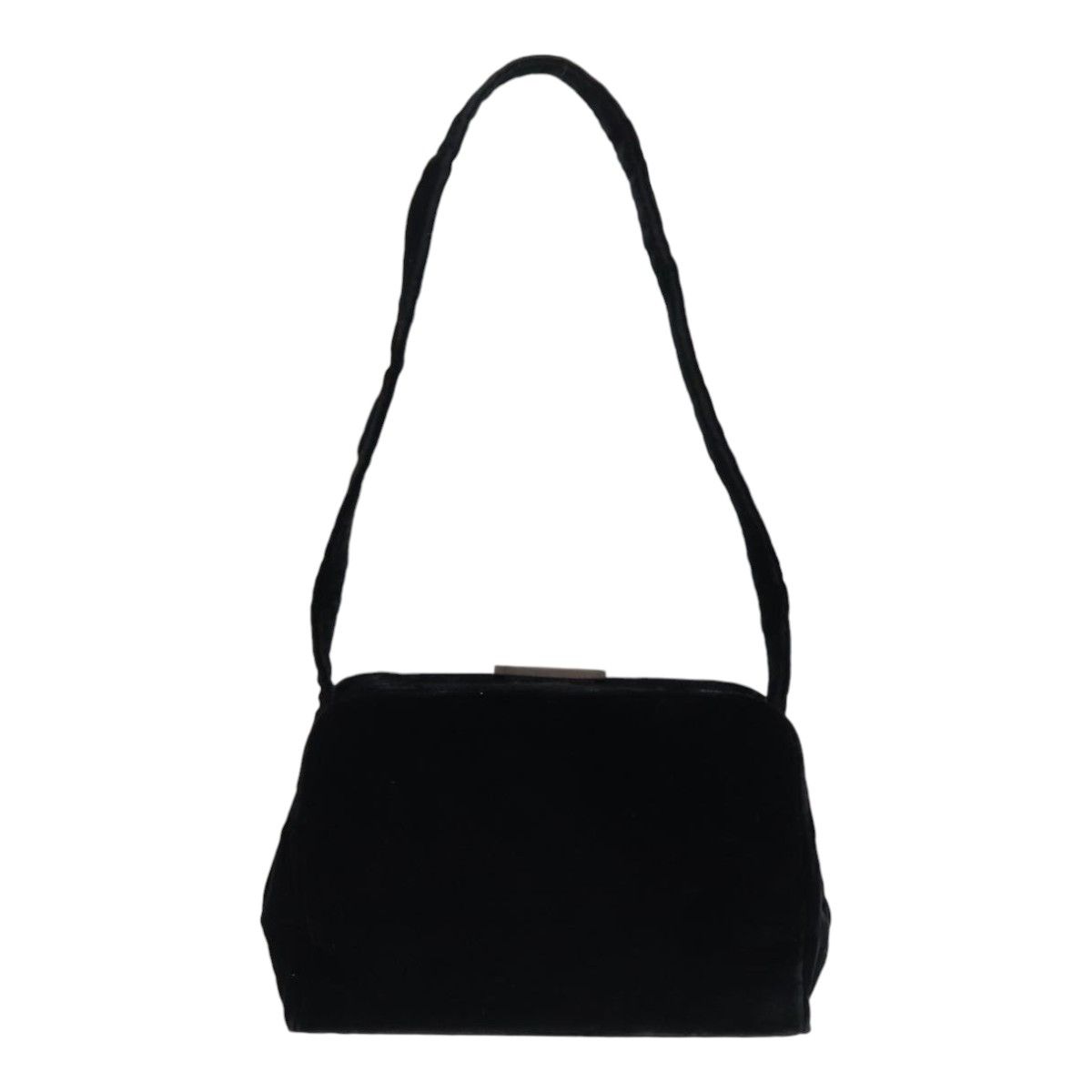Prada Shoulder Bag Velor Black Auth