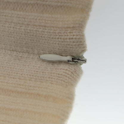 Chanel Turtleneck Wool Beige Cc Auth