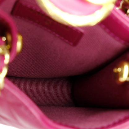 Chanel Quilt Metal Edge Cc Phone Holder With Chain Quilted Lambskin