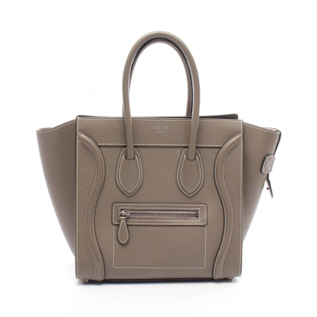 Celine Luggage Micro Shopper Tote Bag Brown Leather 167793