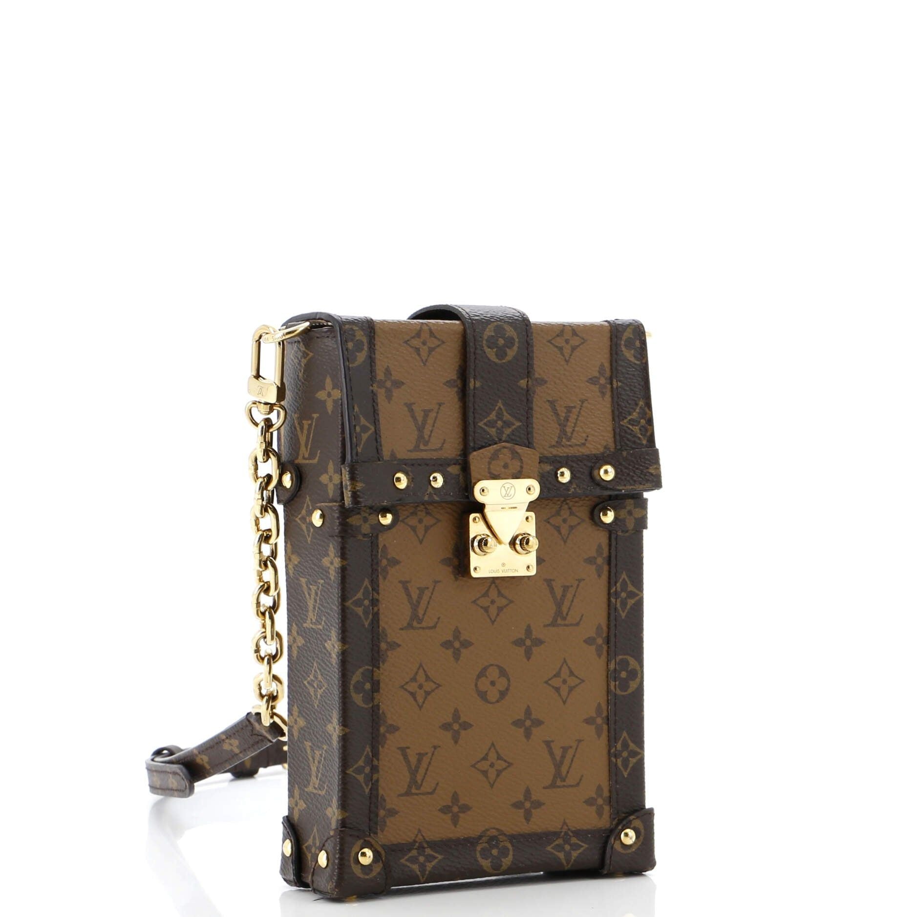 Louis Vuitton Vertical Trunk Pochette Reverse Monogram Canvas