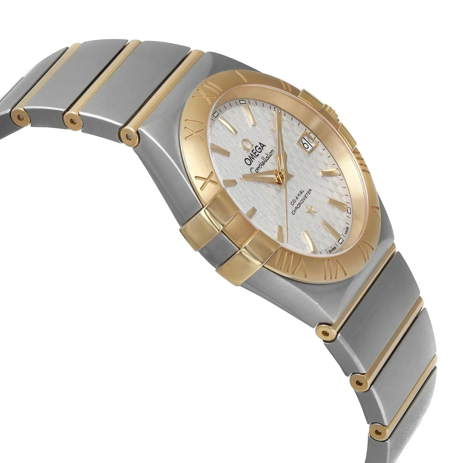 Omega Constellation 18K Yellow Gold Siver Dial Unisex Watch 123.20.35.20.02.006