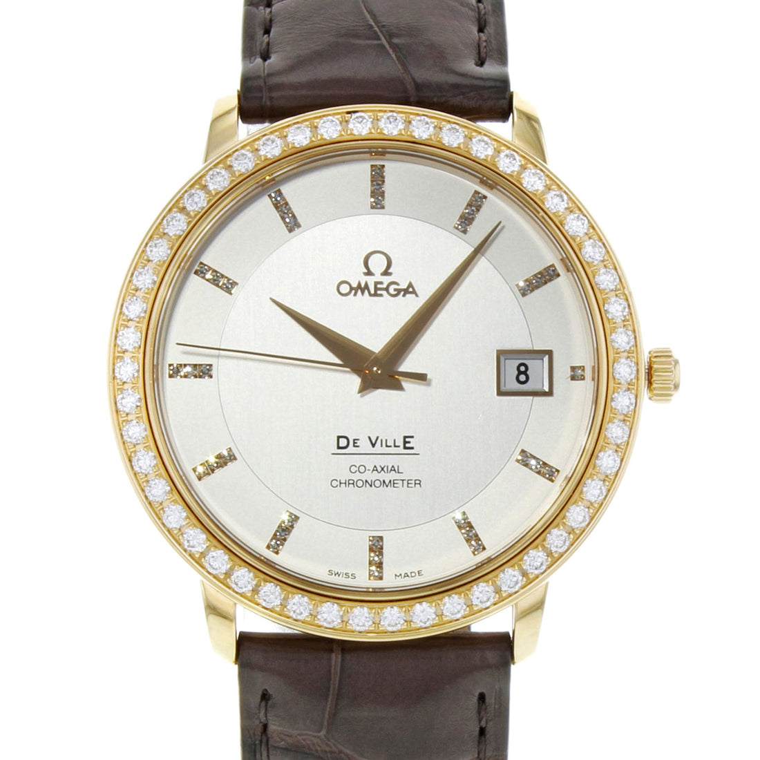 Omega Deville Prestige 18K Rose Gold Automatic Mens Watch 413.58.37.20.52.001