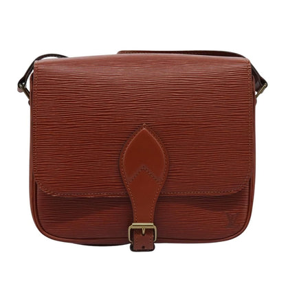 Louis Vuitton Epi Cartouchiere Mm Shoulder Bag Brown M 52243 Lv Auth