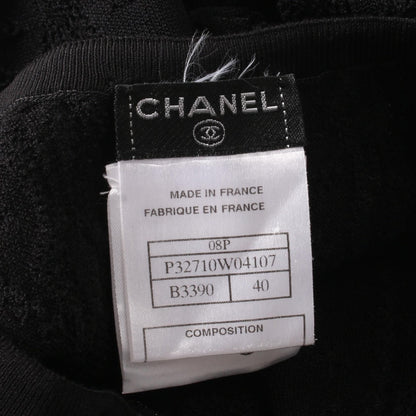 Chanel Black Coco Mark Button Cardigan Rayon P 32710w 04107
