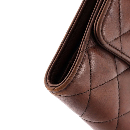 Chanel Trifold Classic Flap Wallet Quilted Lambskin