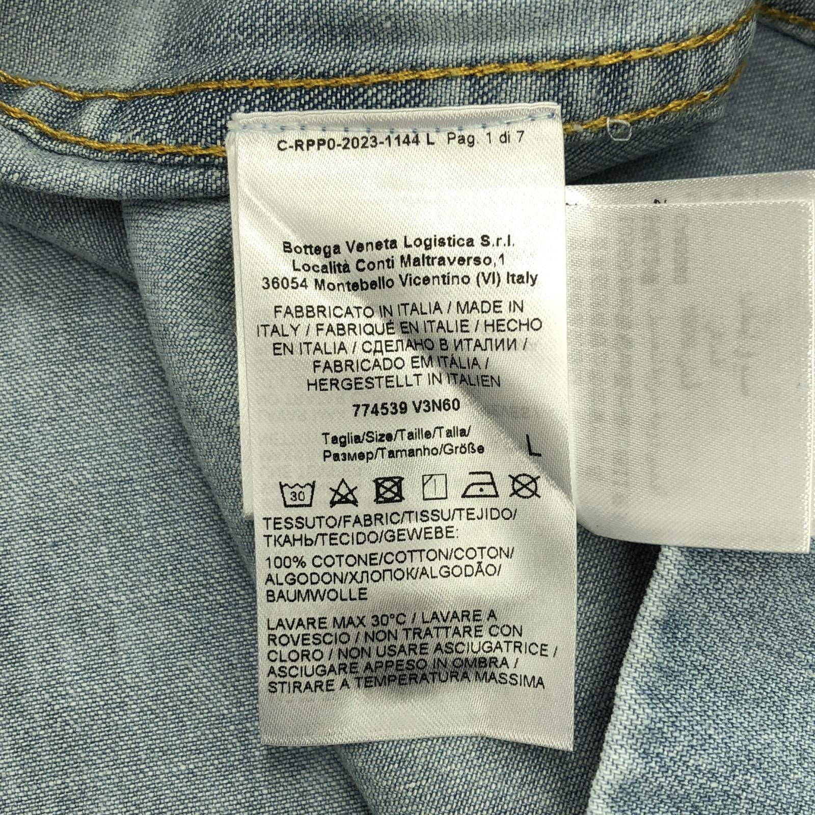 Bottega Veneta T-shirt Short Sleeve T-shirt Blue Cotton 774539v 3n 604946l