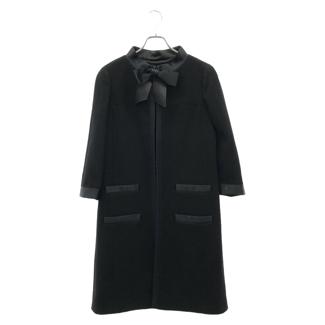 Chanel Black Coat Other Coat Wool P 26923v 17027
