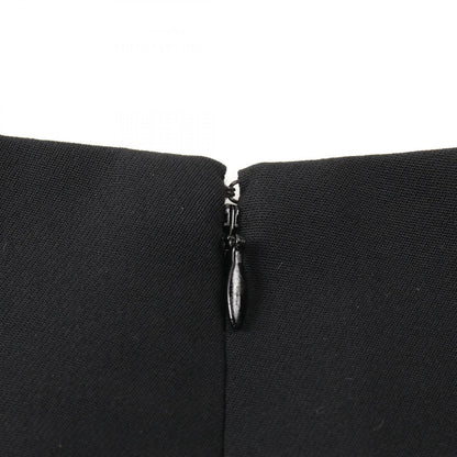 Chanel Coco Mark Button Jacket Skirt Set P 17768v 09938 Wool Black 