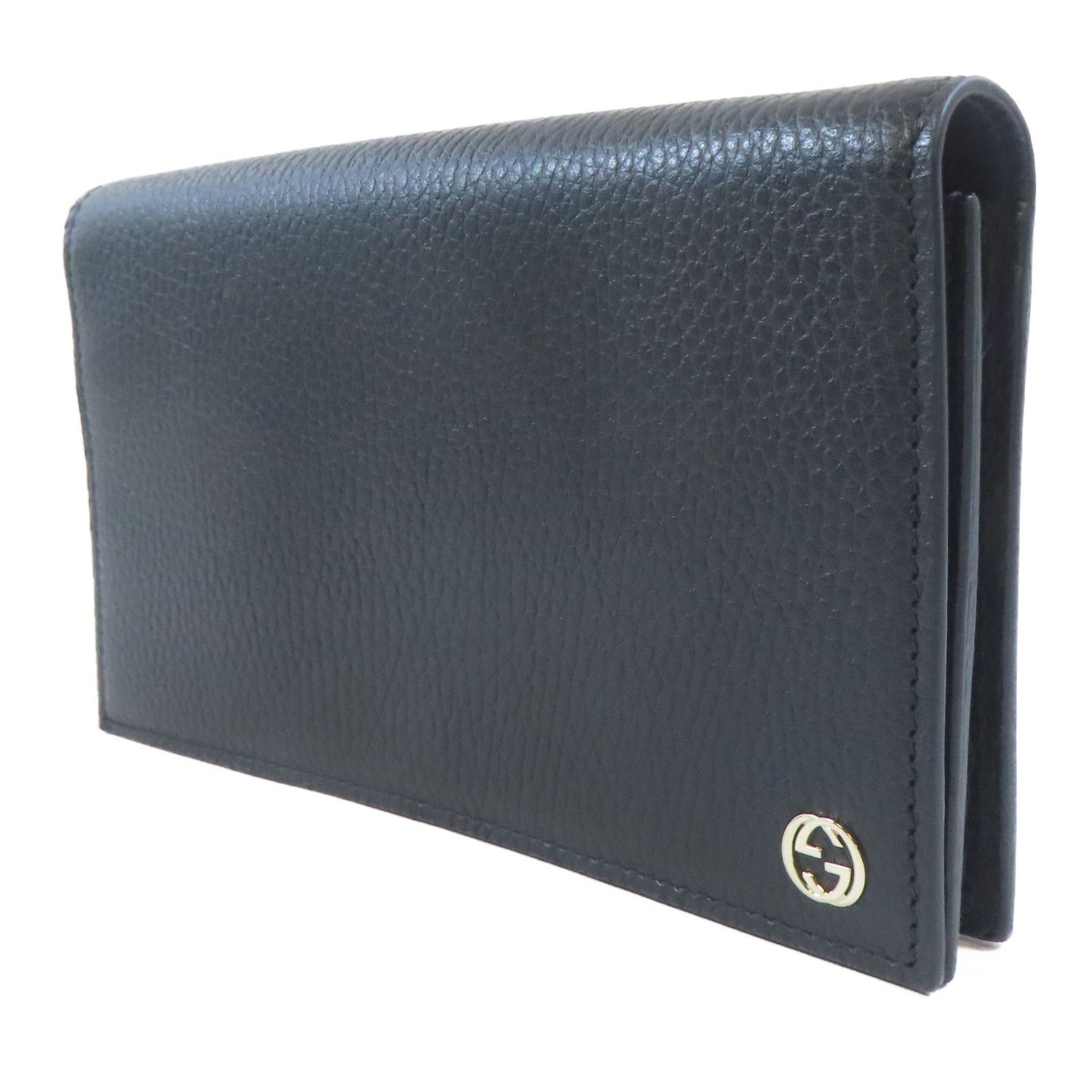 Gucci Textured Calfskin Medium Betty Chain Wallet Black