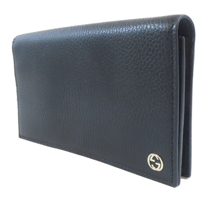 Gucci Textured Calfskin Medium Betty Chain Wallet Black