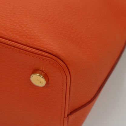 Louis Vuitton Suhari Lockit Pm Hand Bag Taurillon Leather Orange Lv Auth
