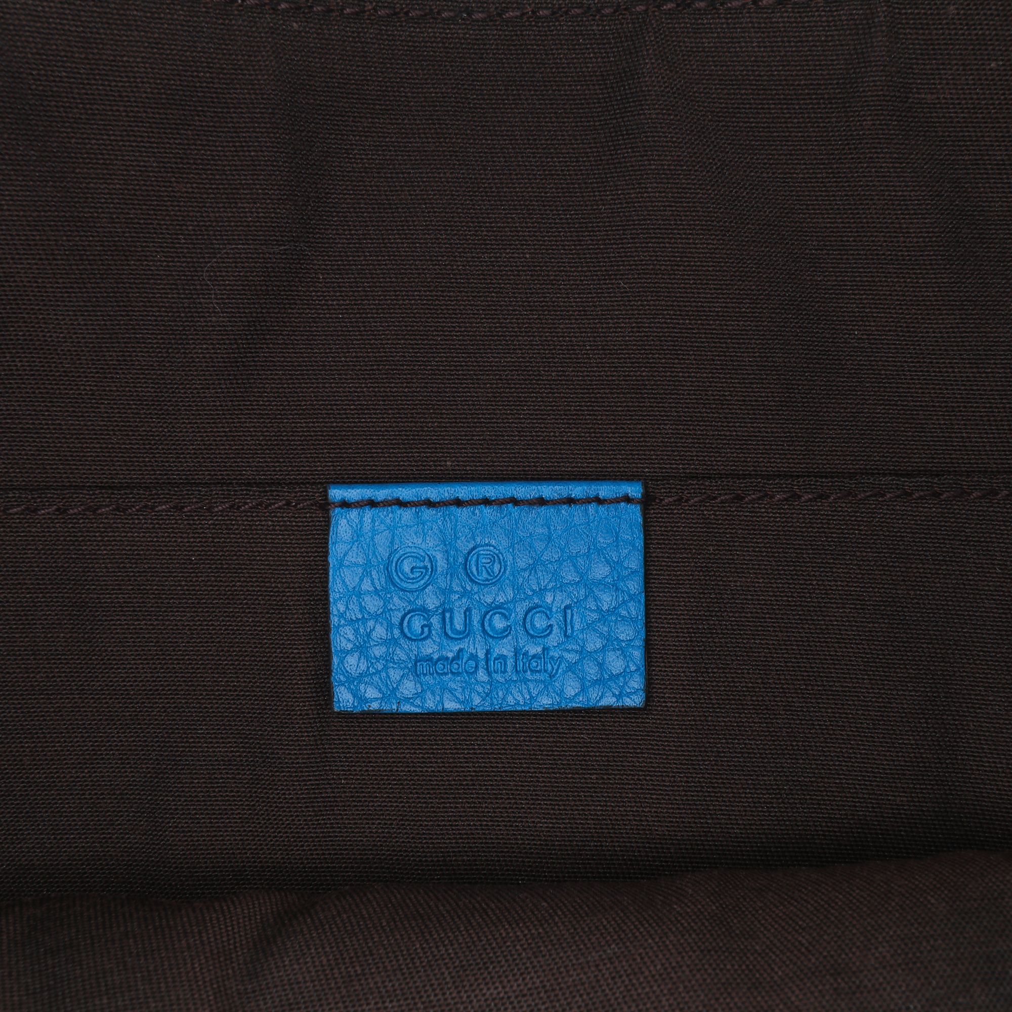 Gucci Calfskin Bamboo Tassel Clutch Blue