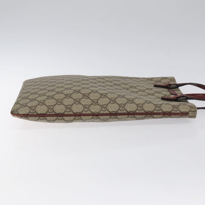 Gucci Gg Supreme Hand Bag Pvc Leather Beige 117551 Auth