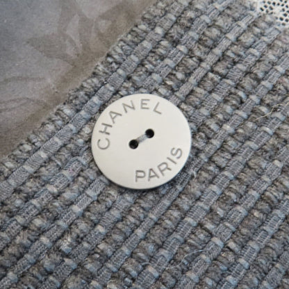 Chanel Tweed And Lace Jacket Black 36