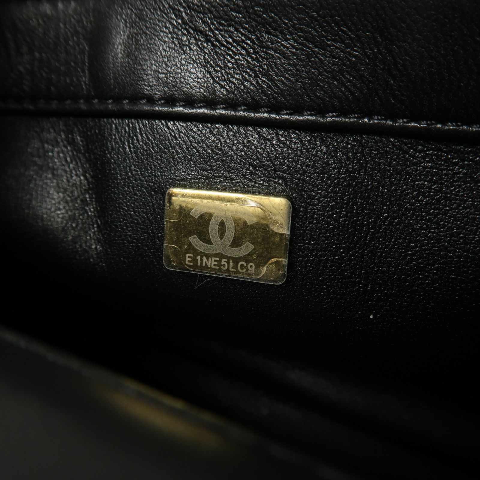 Chanel Black Sheepskin Leather Chain Shoulder Bag With Gold Buckle Black Shoulder Bag Lambskin (