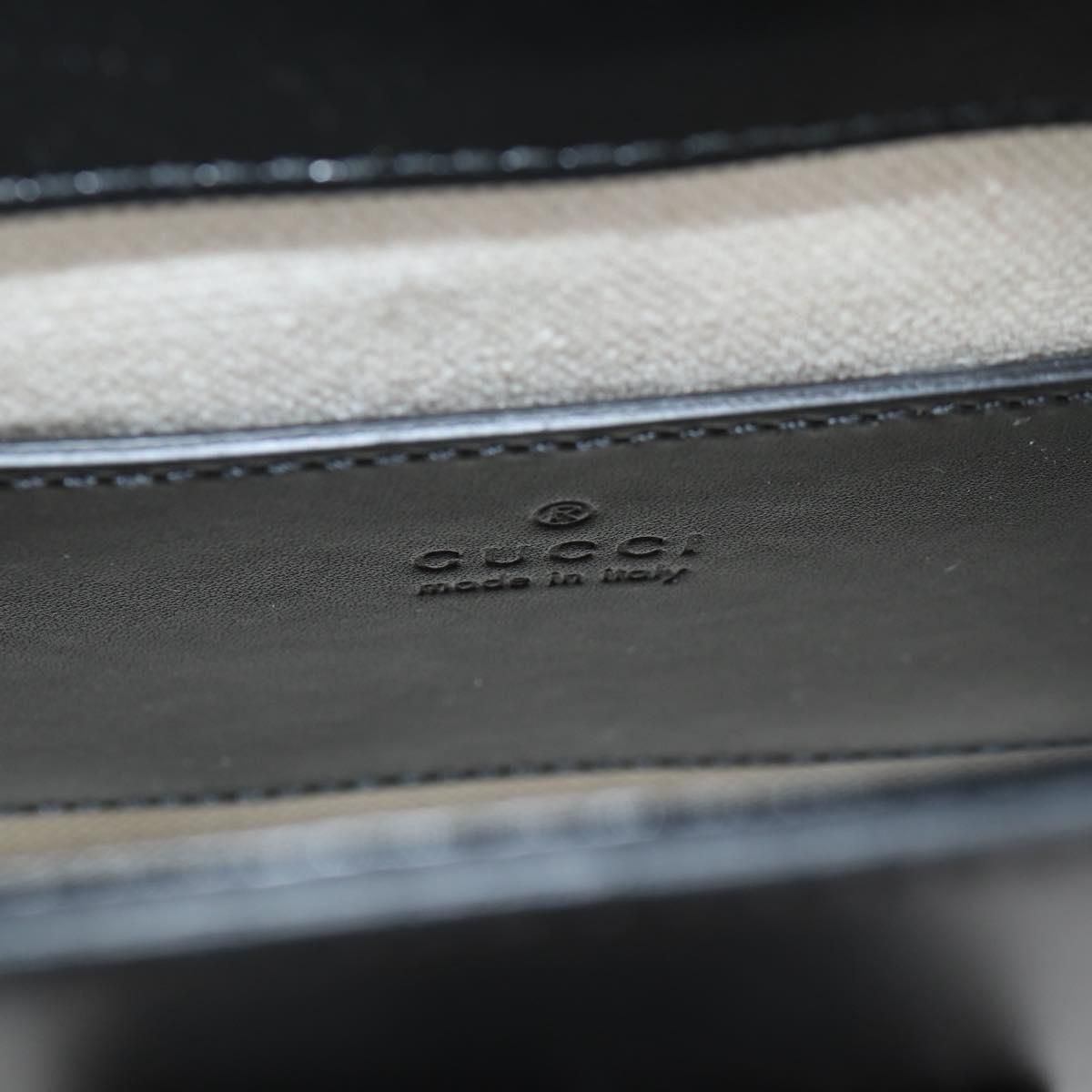 Gucci Calfskin Mini Bamboo Top Handle 3 Way Shoulder Bag Black