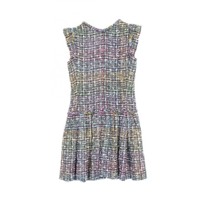Chanel Black Multicolor Tweed Dress Cotton P 40406v 29250