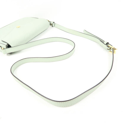 Gucci Leather Gg Pochette Gold Shoulder Bag Green Mint Leather 772794