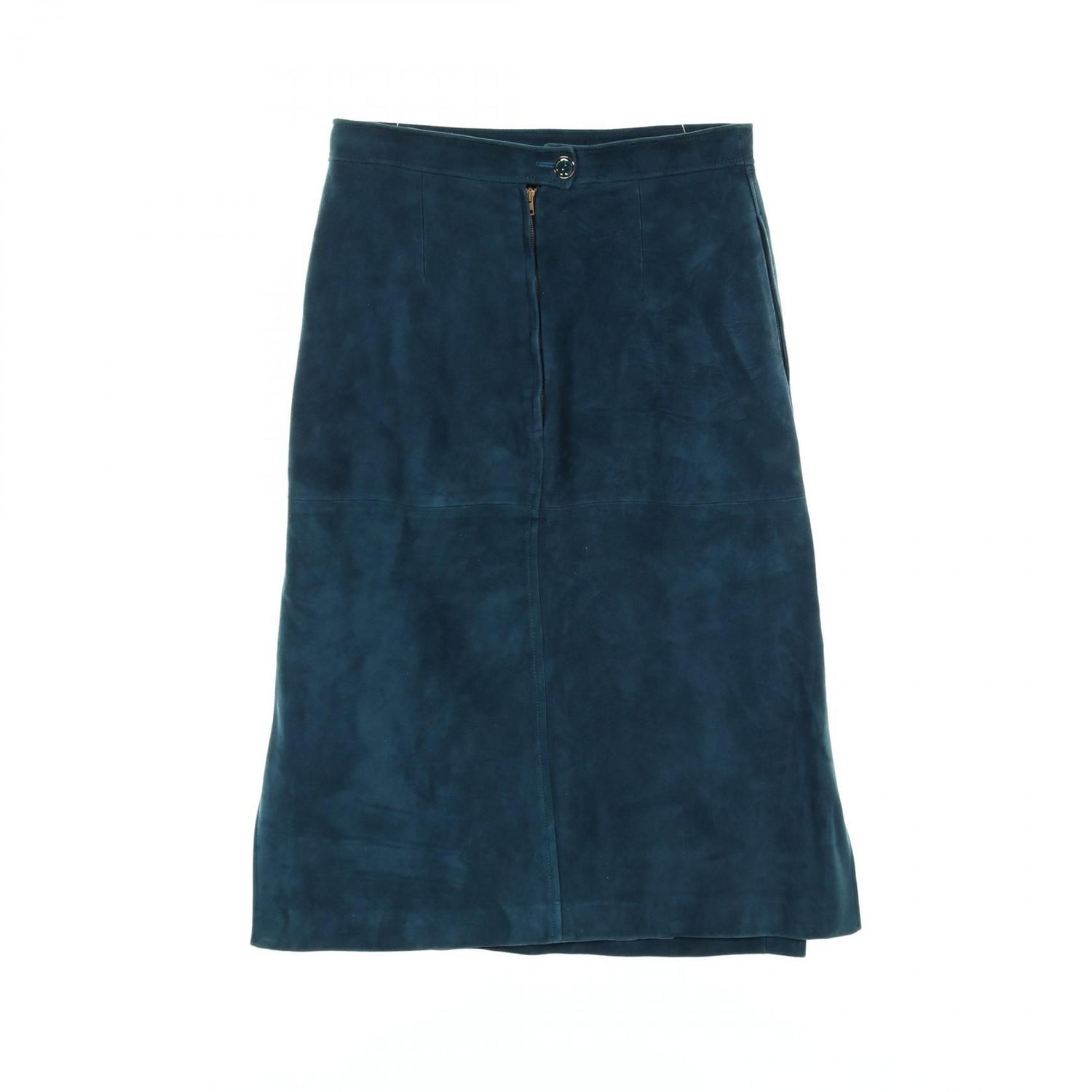 Gucci Skirt 687884 Lamb Suede Green 40
