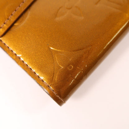 Louis Vuitton Vernis Long Wallet ____ Color Brown Double Sided Long Wallet M 65107