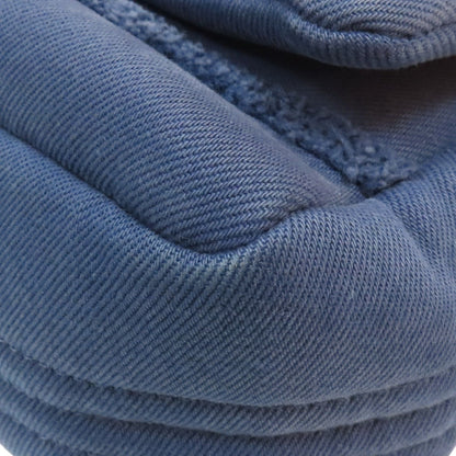 Chanel Coco Shoulder Handbag Blue Chevron Quilted Denim