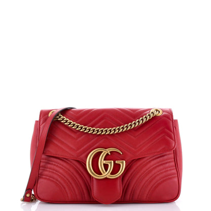 Gucci GG Marmont Flap Bag Matelasse Leather Medium