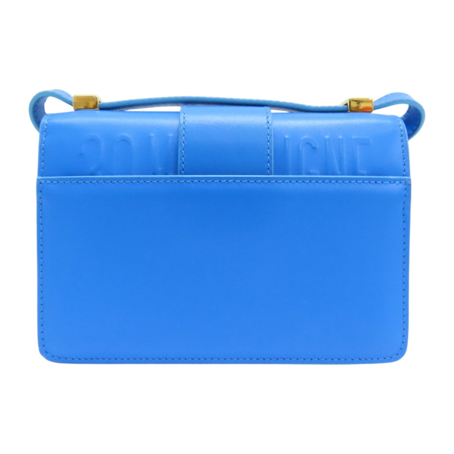 Dior 30 Montaigne Shoulder Bag Calfskin Blue Gold Metal