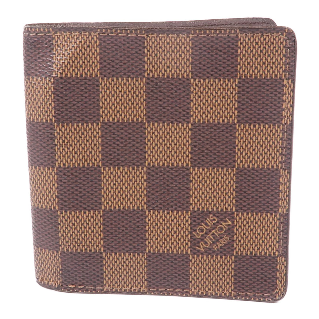 Louis Vuitton Damier Wallet Ebene Brown Bi-Fold Wallet N 61666