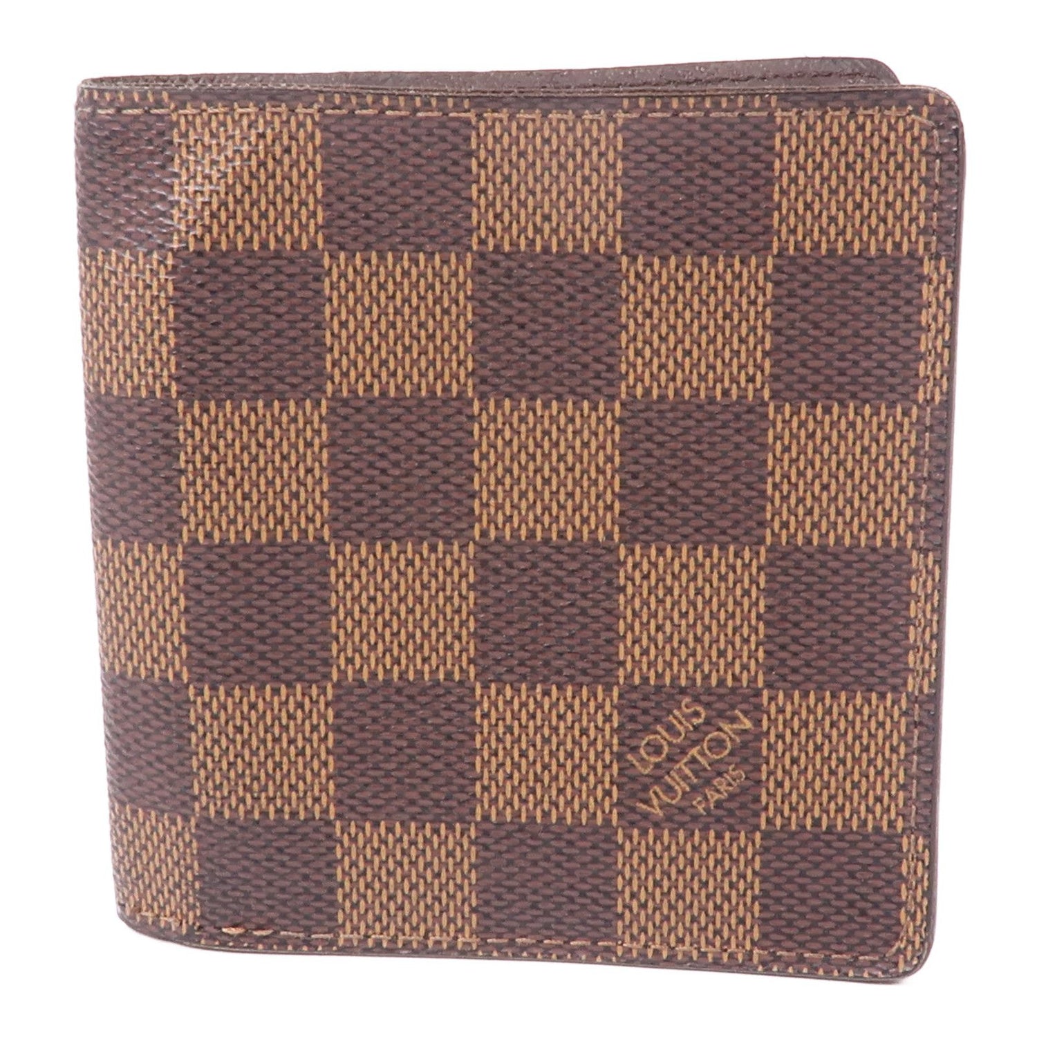 Louis Vuitton Damier Wallet Ebene Brown Bi-Fold Wallet N 61666
