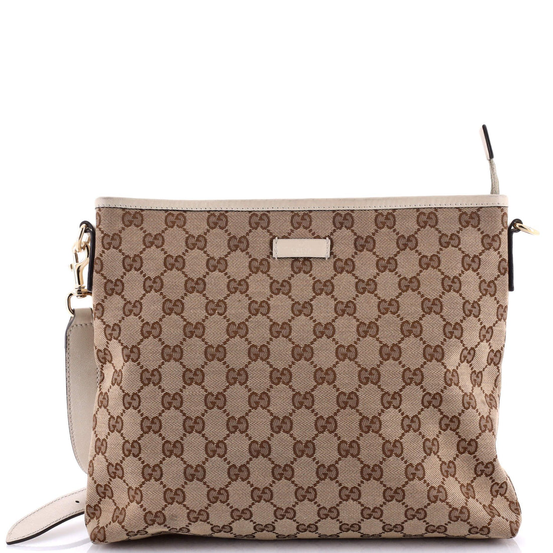 Gucci Flat Messenger Bag Gg Canvas Medium
