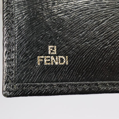 Fendi Wallet Leather Black Auth