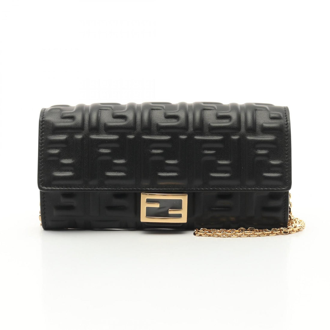 Fendi Nappa Matisse FF Embossed Continental Wallet On Chain